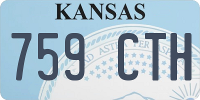 KS license plate 759CTH