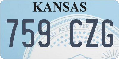 KS license plate 759CZG