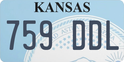 KS license plate 759DDL