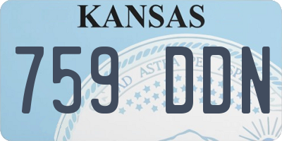 KS license plate 759DDN