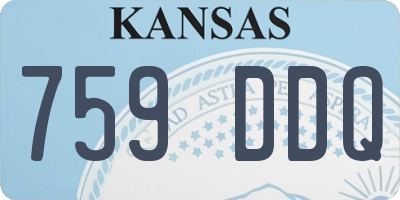 KS license plate 759DDQ