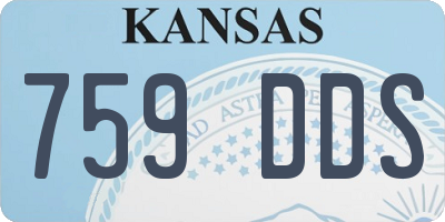 KS license plate 759DDS
