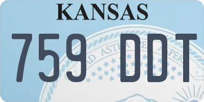 KS license plate 759DDT