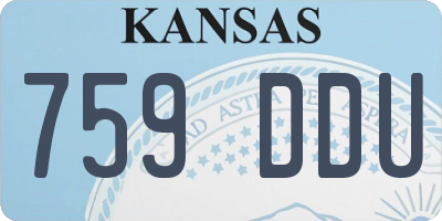 KS license plate 759DDU