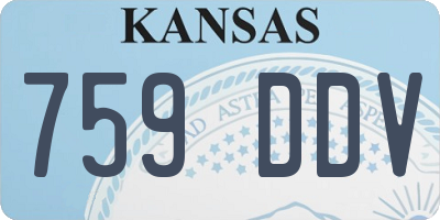KS license plate 759DDV