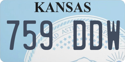 KS license plate 759DDW