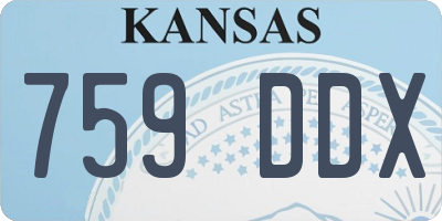 KS license plate 759DDX