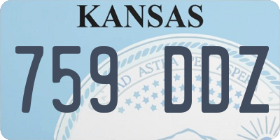 KS license plate 759DDZ