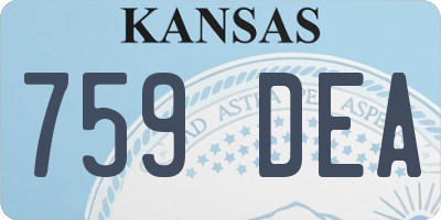KS license plate 759DEA