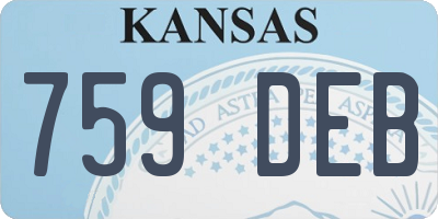 KS license plate 759DEB