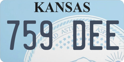 KS license plate 759DEE
