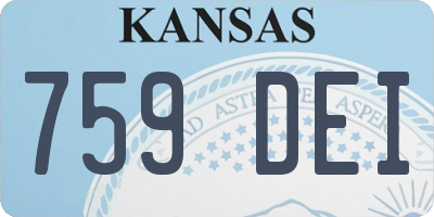 KS license plate 759DEI