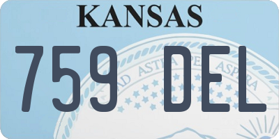 KS license plate 759DEL