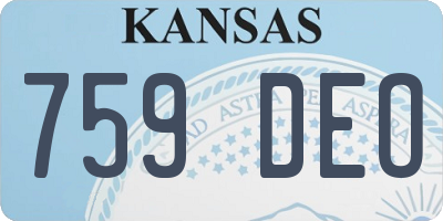 KS license plate 759DEO