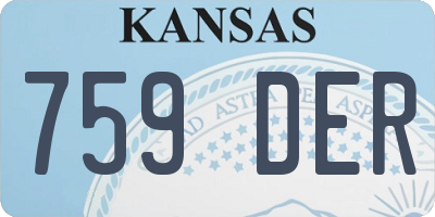 KS license plate 759DER