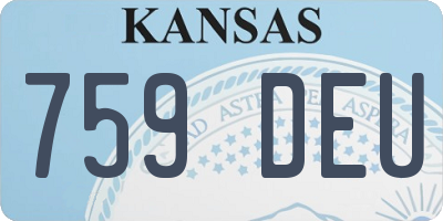 KS license plate 759DEU