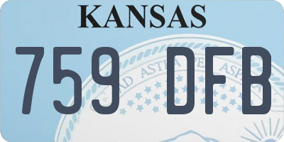 KS license plate 759DFB