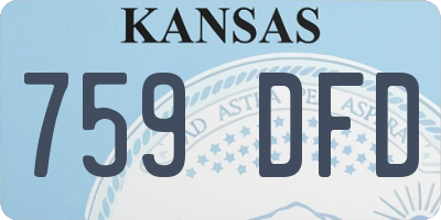 KS license plate 759DFD