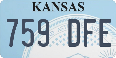 KS license plate 759DFE