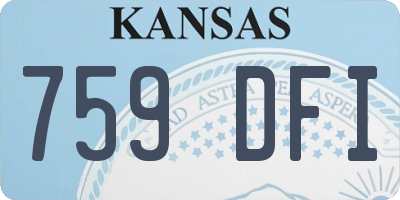 KS license plate 759DFI