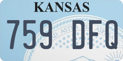 KS license plate 759DFQ