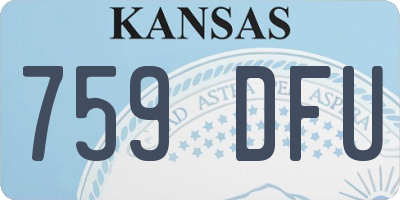 KS license plate 759DFU