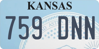 KS license plate 759DNN