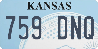 KS license plate 759DNQ