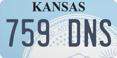 KS license plate 759DNS