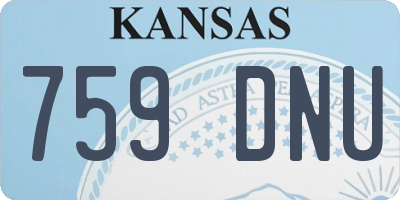 KS license plate 759DNU