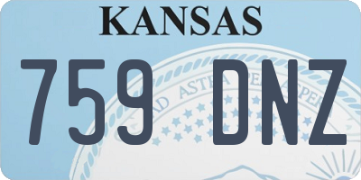 KS license plate 759DNZ