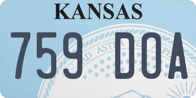 KS license plate 759DOA