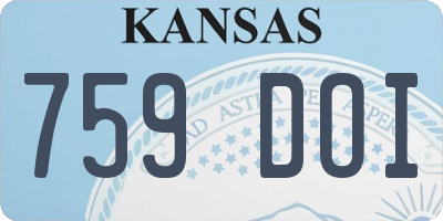 KS license plate 759DOI
