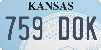 KS license plate 759DOK