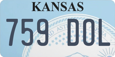 KS license plate 759DOL