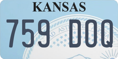 KS license plate 759DOQ