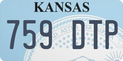 KS license plate 759DTP