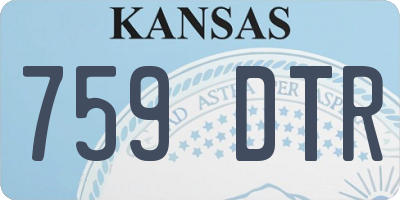 KS license plate 759DTR