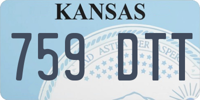 KS license plate 759DTT