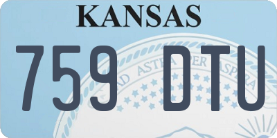 KS license plate 759DTU