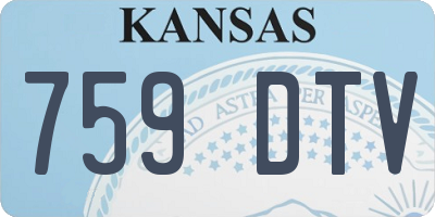 KS license plate 759DTV