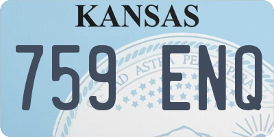 KS license plate 759ENQ