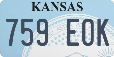 KS license plate 759EOK