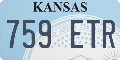 KS license plate 759ETR