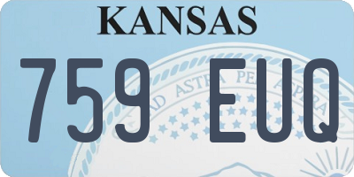KS license plate 759EUQ