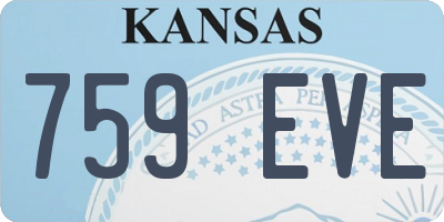 KS license plate 759EVE