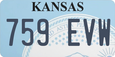 KS license plate 759EVW