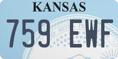 KS license plate 759EWF
