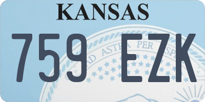 KS license plate 759EZK