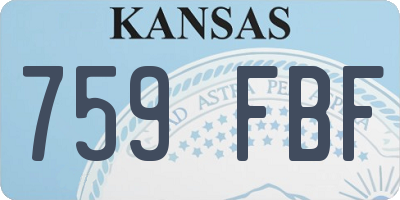 KS license plate 759FBF